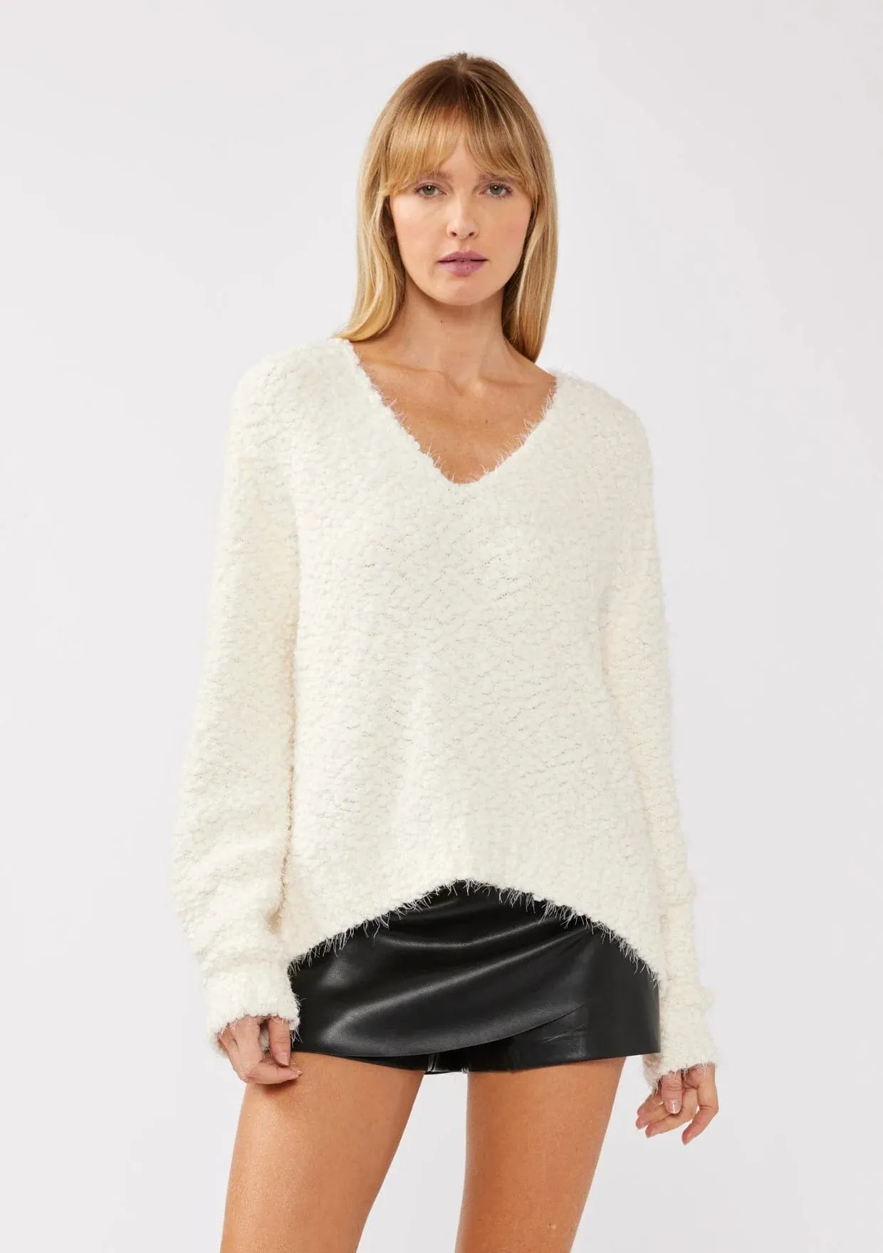 Popcorn Fuzzy Sweater sold by Lav & Kush