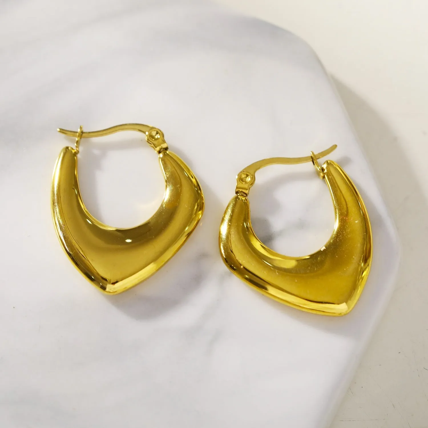 KAMIRA: Geometric Fusion Assymetrical Hoop Earrings sold by Lav & Kush product image thumbnail 4