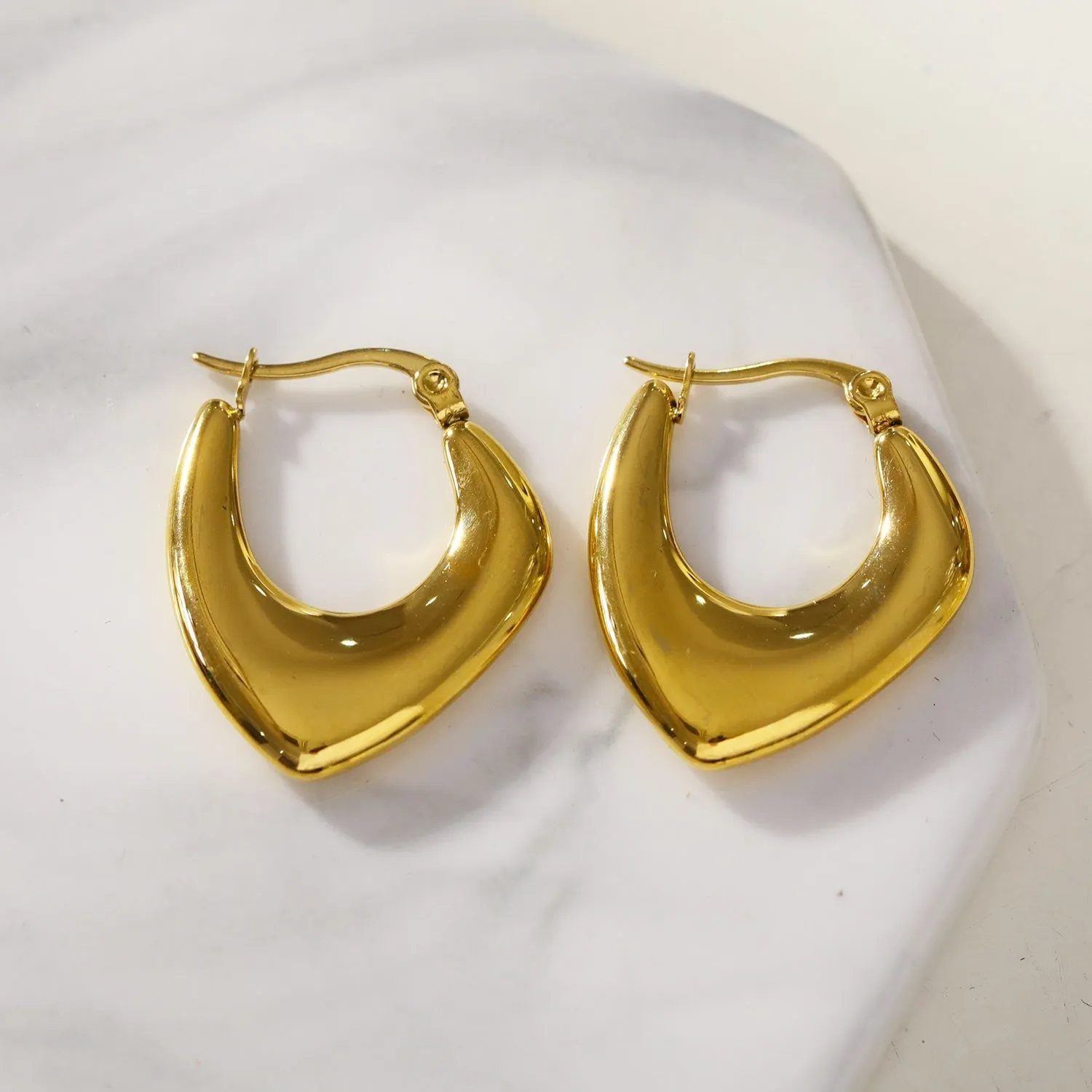 KAMIRA: Geometric Fusion Assymetrical Hoop Earrings sold by Lav & Kush product image thumbnail 3