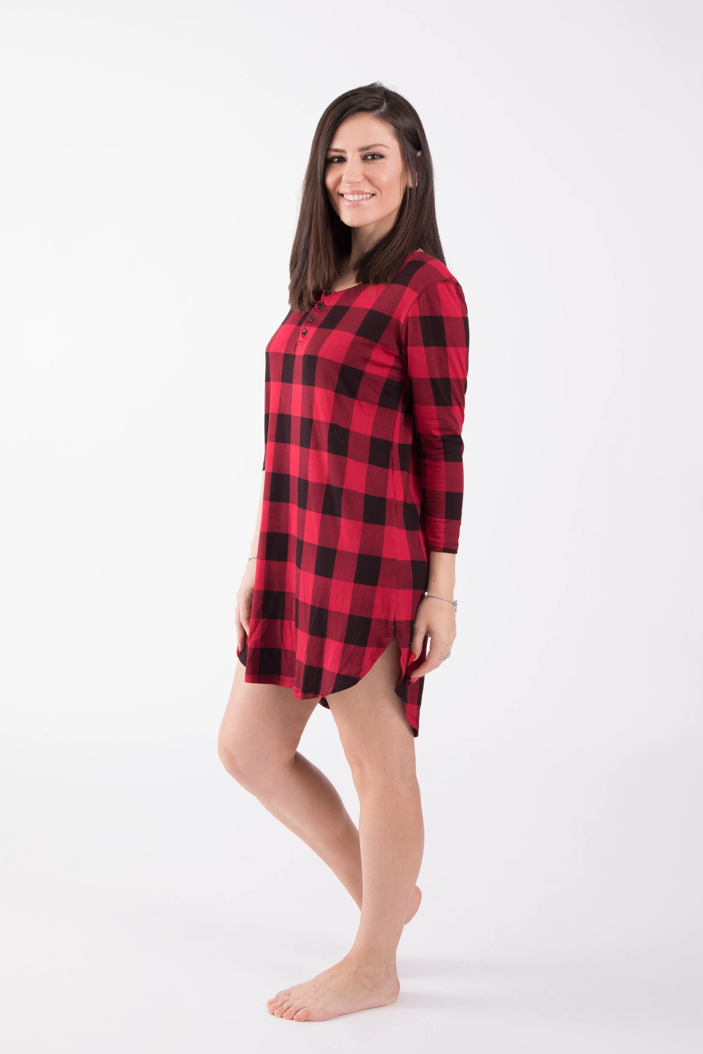 Plaid Holiday Nightie sold by Lav & Kush product image thumbnail 4