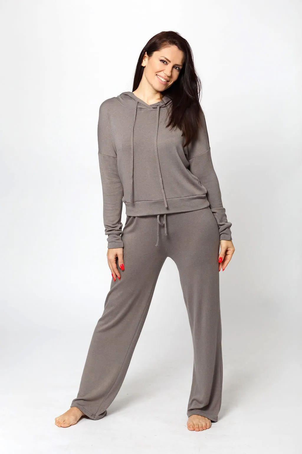 The Tencel Knit Lounge Hoodie sold by Lav & Kush