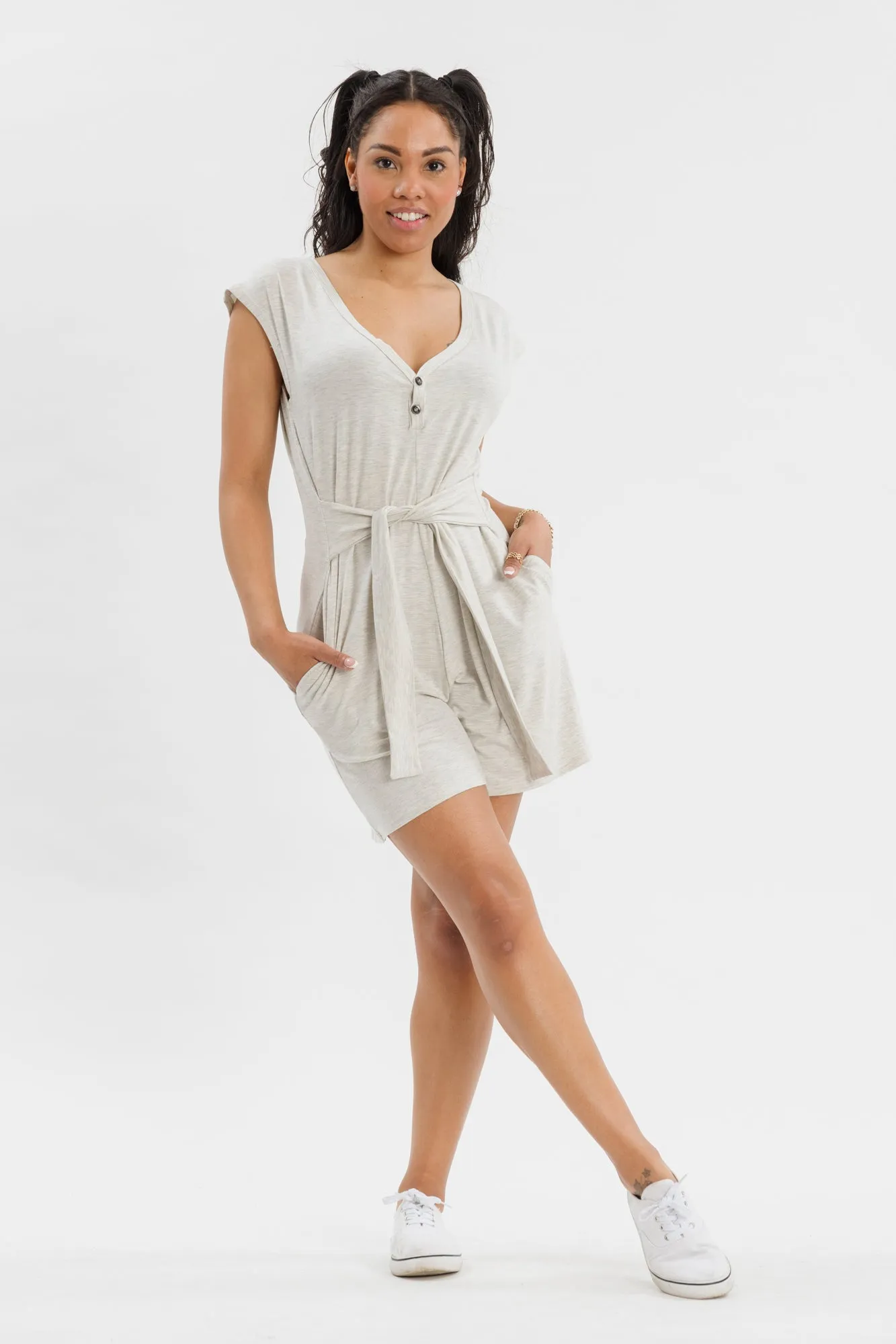 The Shorty Tie Romper sold by Lav & Kush product image thumbnail 3