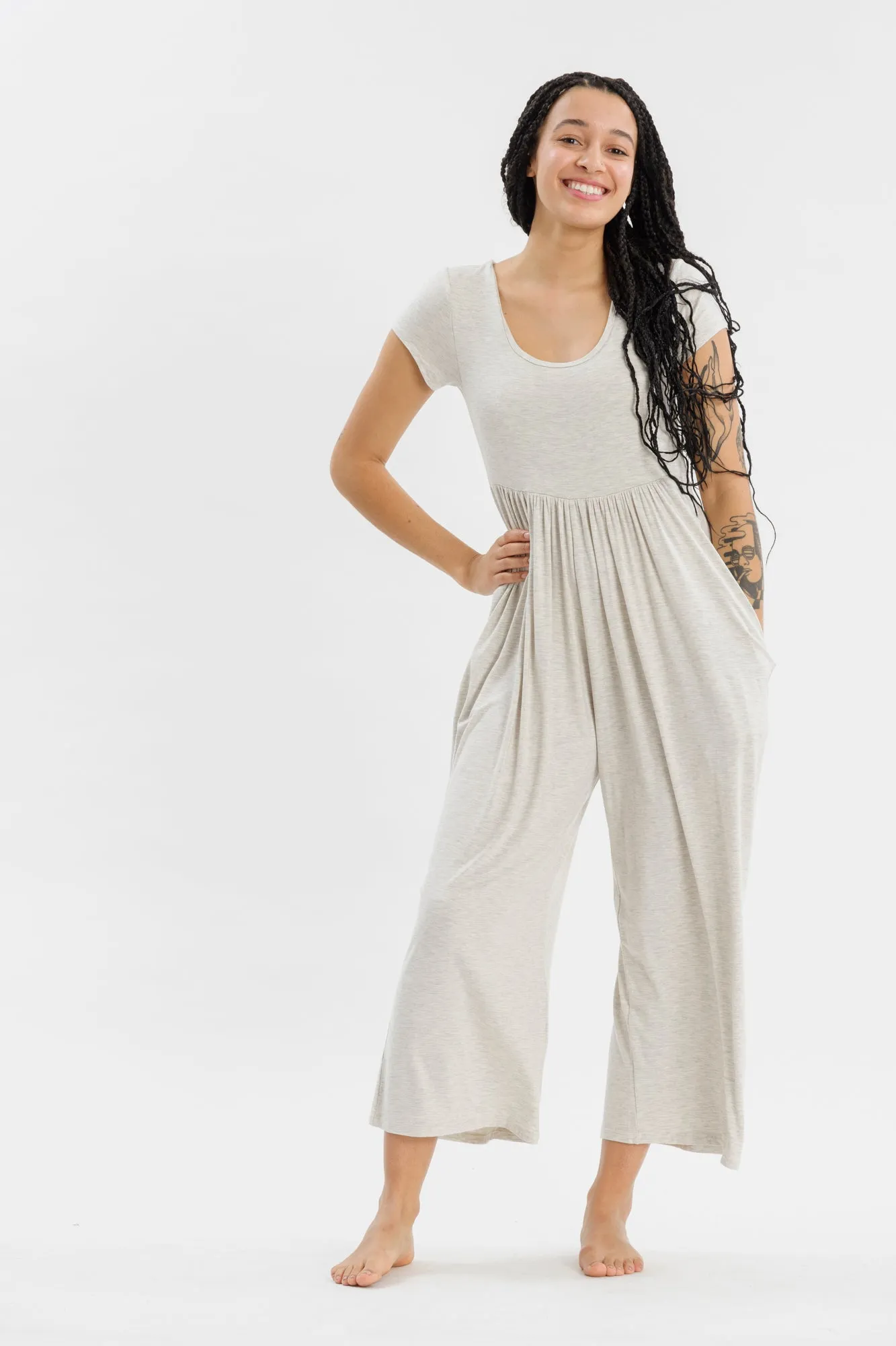 The Short Sleeve Palazzo Romper sold by Lav & Kush product image thumbnail 2