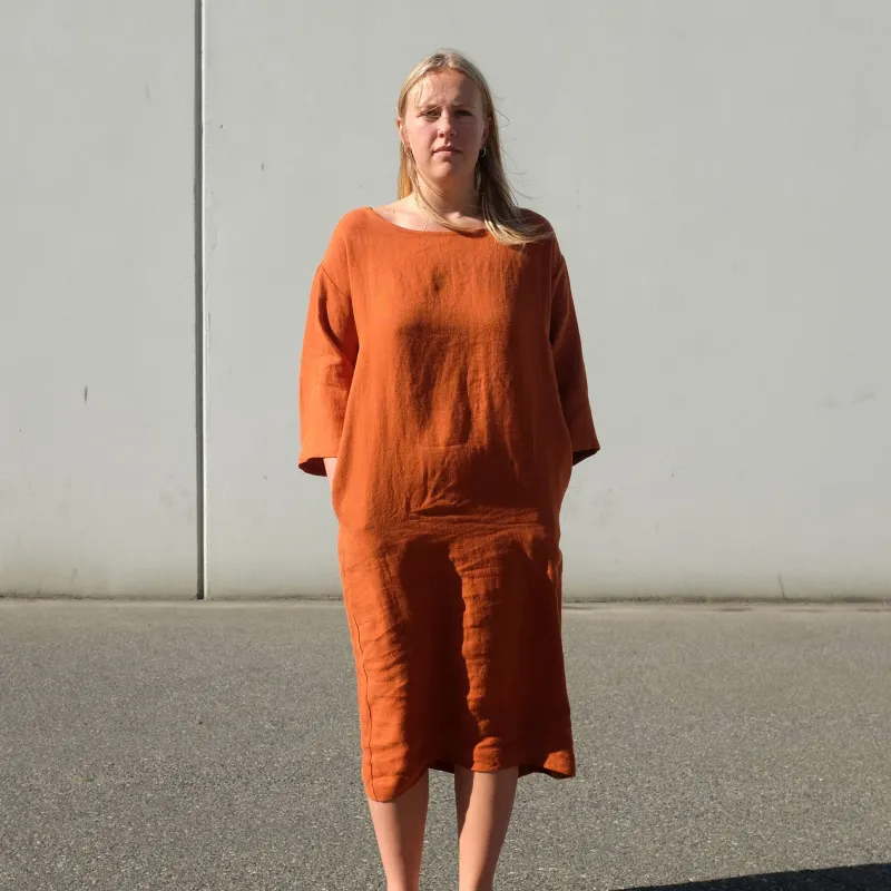 Woven Tee Dress - Long Sleeve sold by Leka