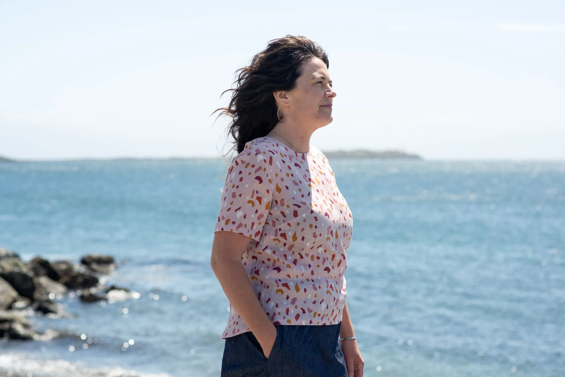 Linen Blouse - Short Sleeve sold by Leka