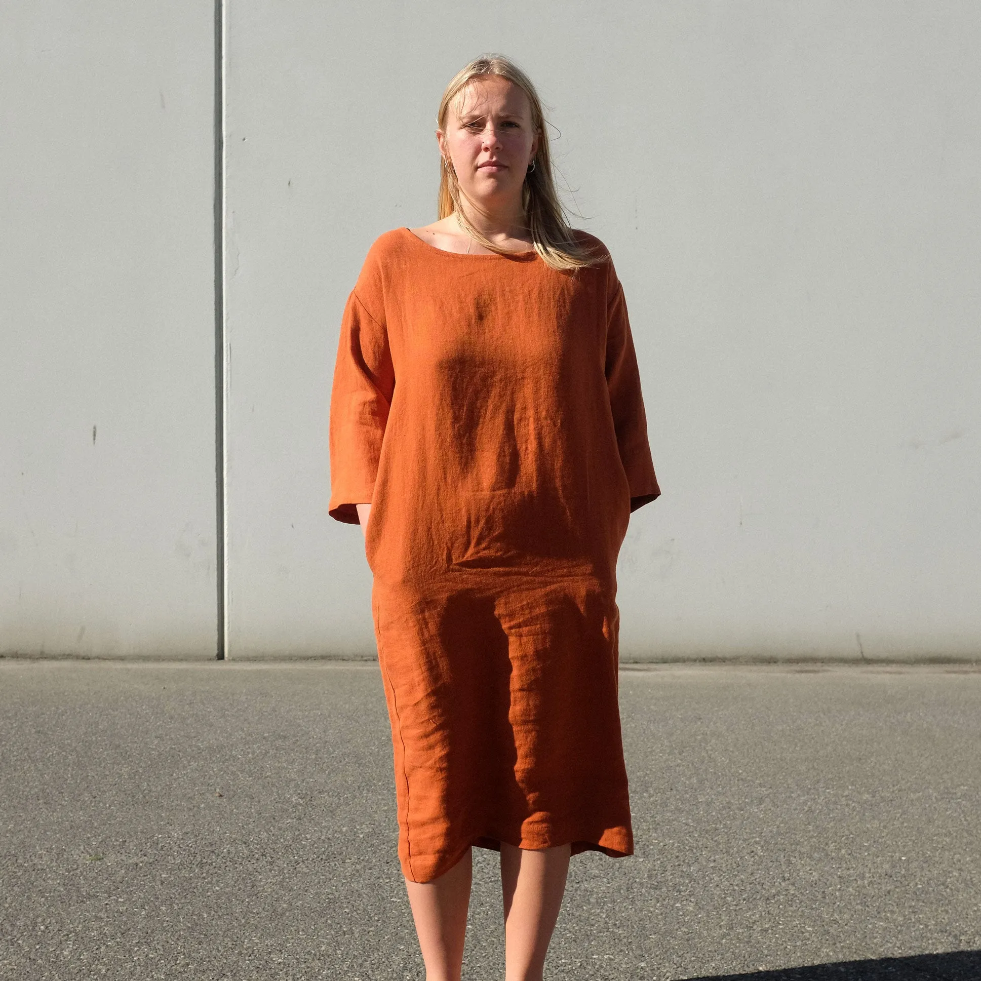 Woven Tee Dress - Long Sleeve (SALE) sold by Leka