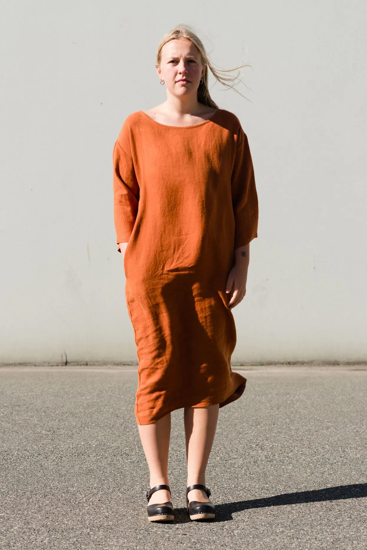 Woven Tee Dress - Long Sleeve (SALE) sold by Leka product image thumbnail 4