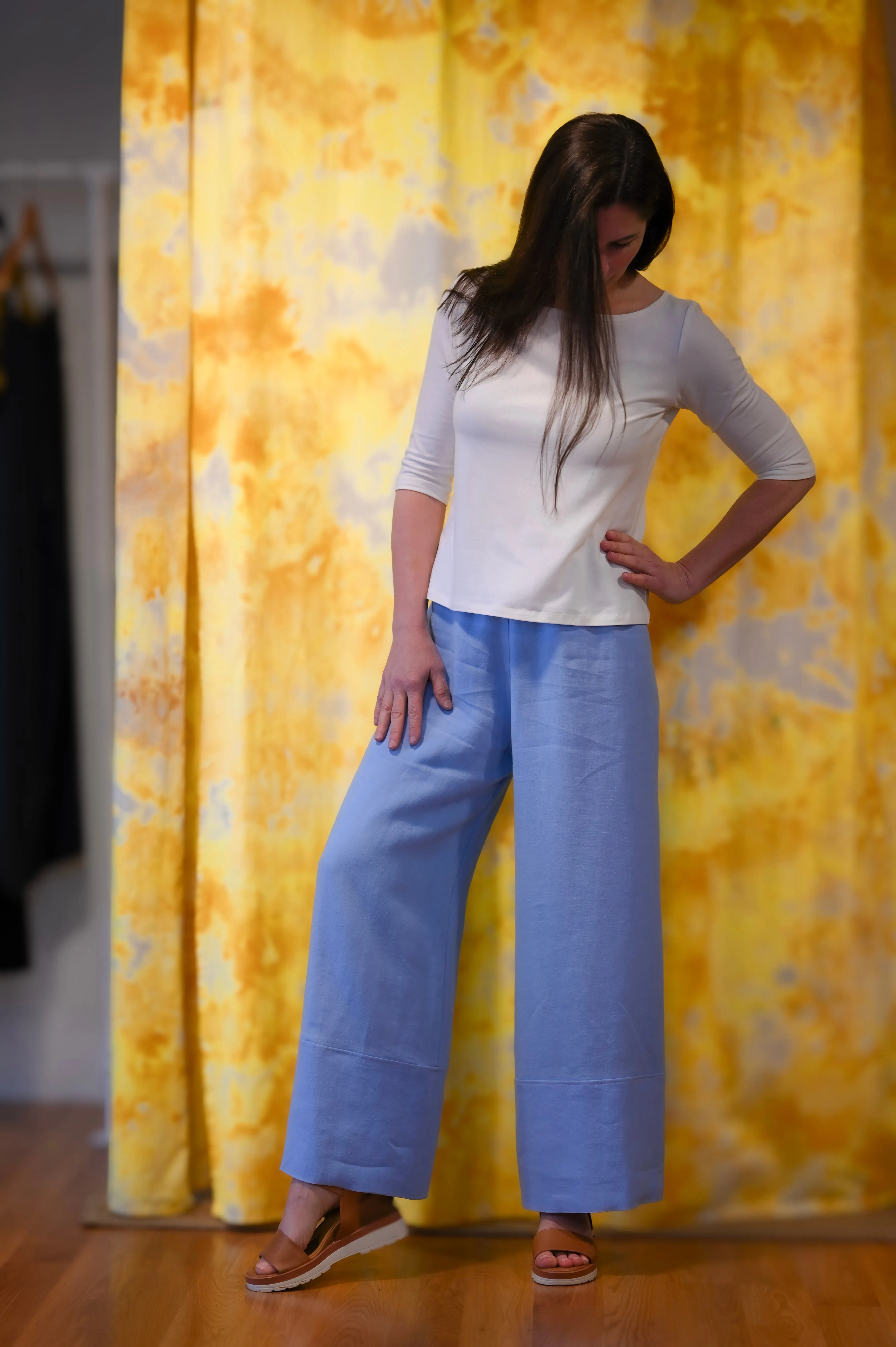 Straight Leg Pant in Linen (SALE) sold by Leka