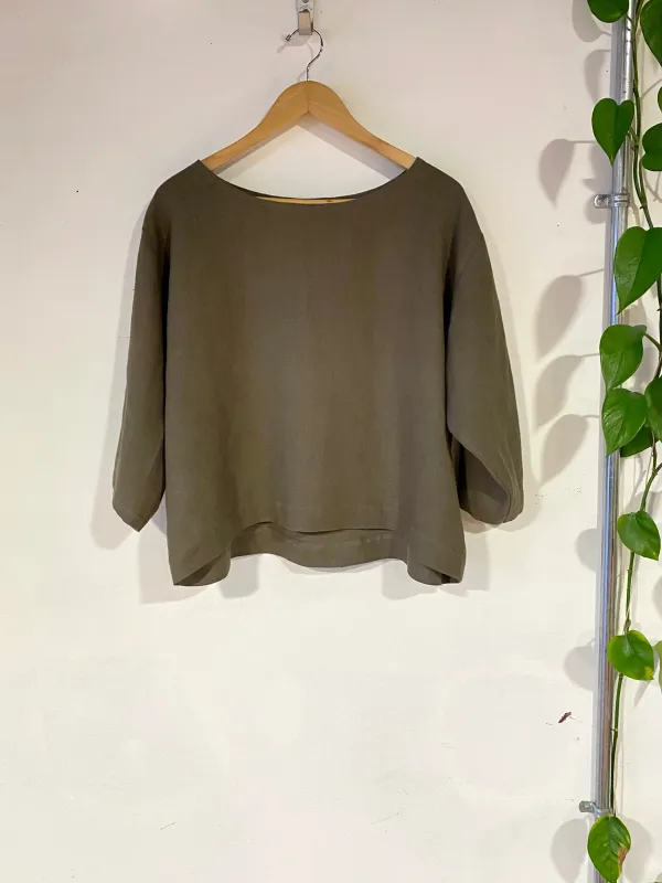 Woven Tee - Long Sleeve - Hemp sold by Leka