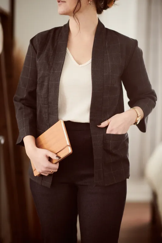 Cardigan de style kimono en laine récupérée sold by Meemoza