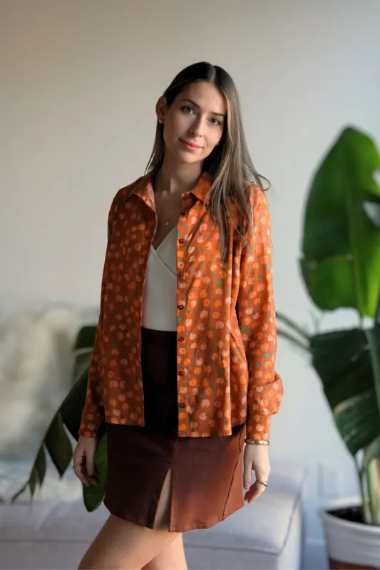 Chemisier Raglan Imprimé Orange sold by Meemoza