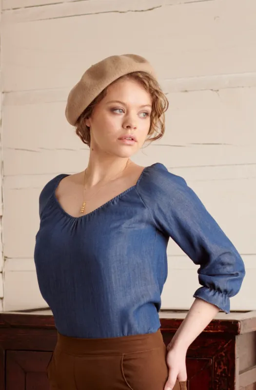 Chemisier Pénélope 3/4 en Tencel sold by Meemoza