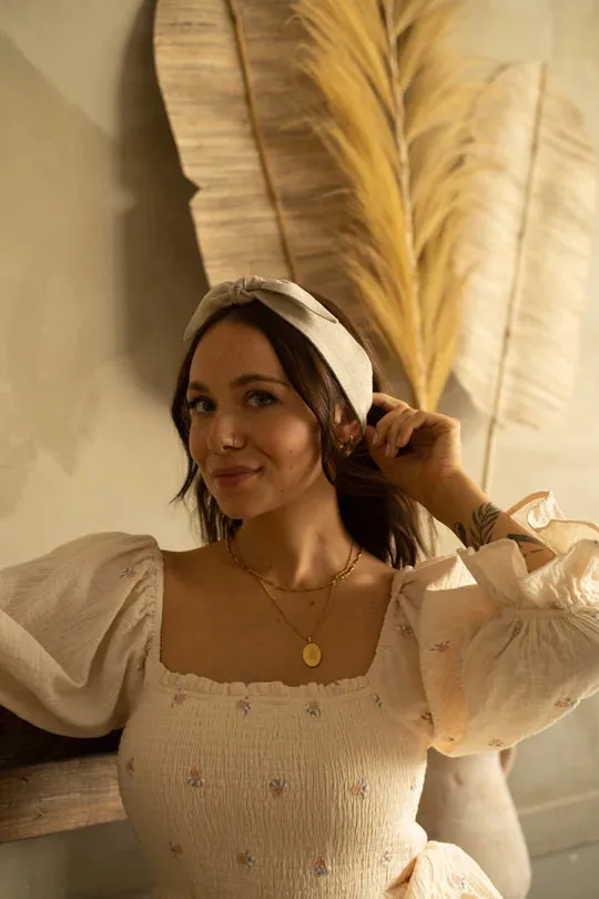 Bandeau avec boucle en Lin - Sable sold by Meemoza