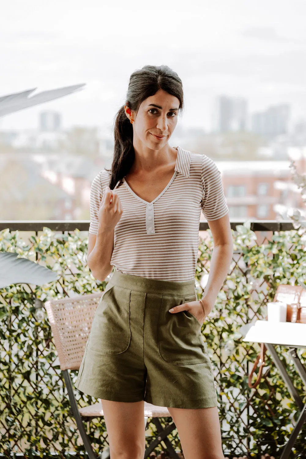 Short Edie en lin stretch sold by Meemoza product image thumbnail 2