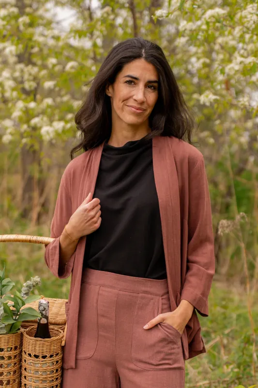 Cardigan végane de style kimono sold by Meemoza