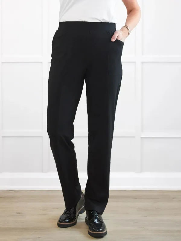 Tibby high waisted straight leg pant sold by Miik