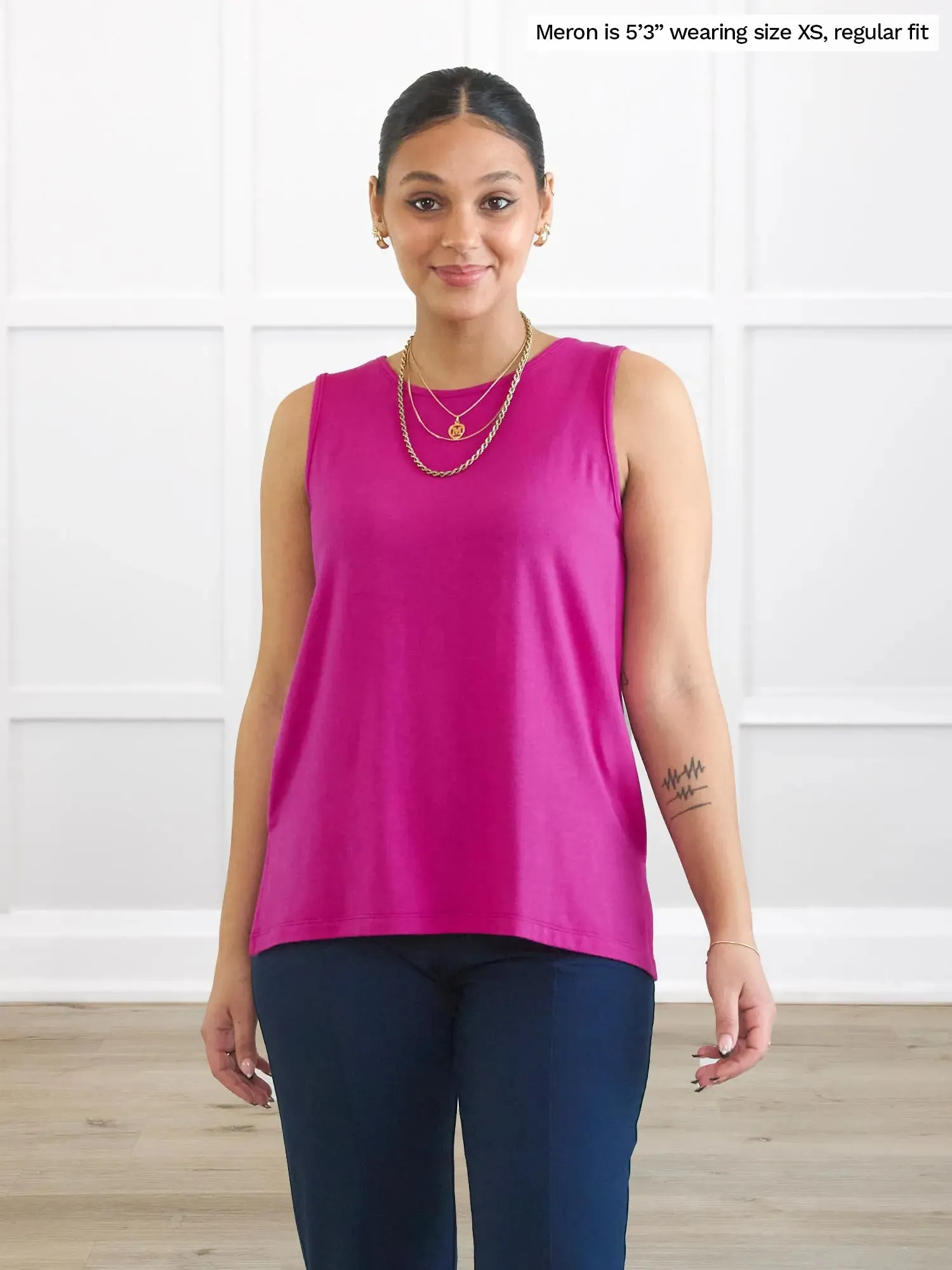 Shyanne reversible neckline side slit tank sold by Miik product image thumbnail 2