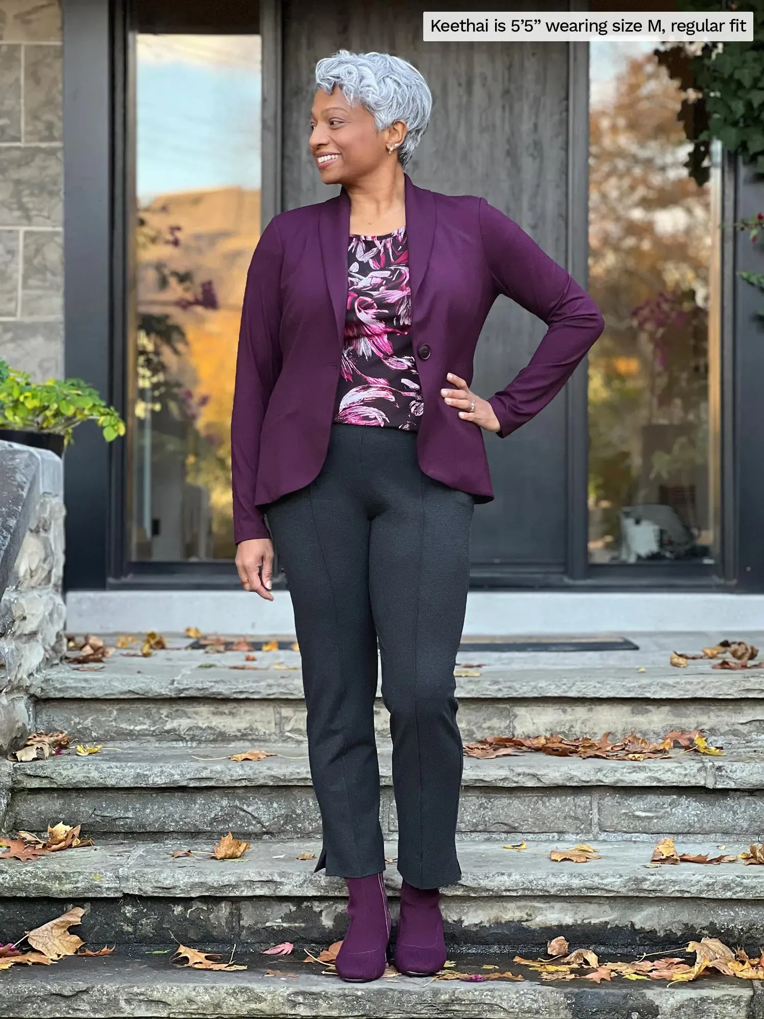 Christal pull-on pintuck ankle pant - FALL COLOURS sold by Miik product image thumbnail 2