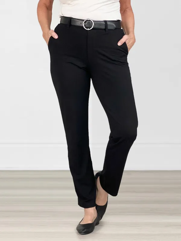 Asia mid-rise slim pant sold by Miik