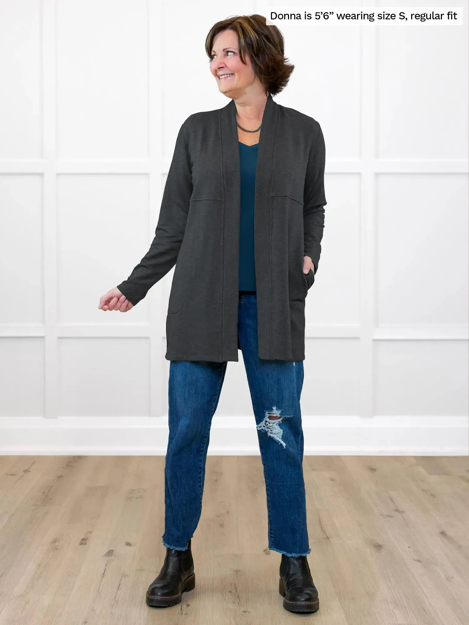 Carmen luxe fleece cardigan with pockets - FINAL SALE sold by Miik product image thumbnail 5