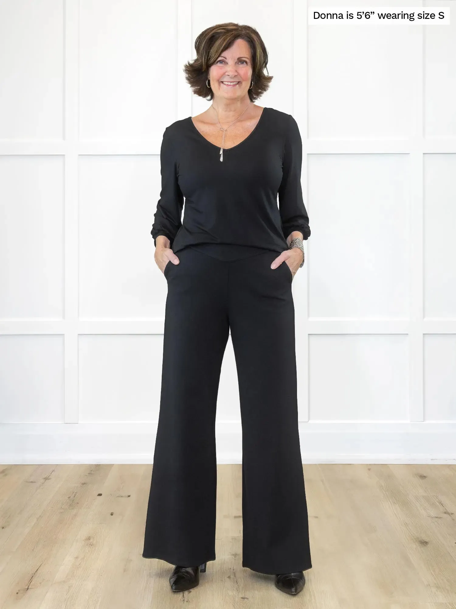 Kiva high waisted wide leg ponte pant sold by Miik product image thumbnail 4