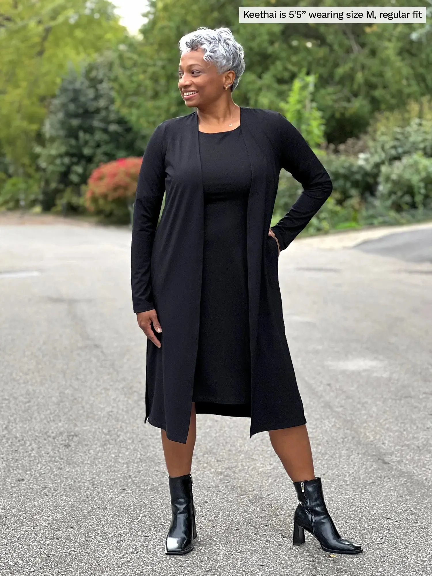 Larissa duster cardigan with pockets sold by Miik product image thumbnail 2