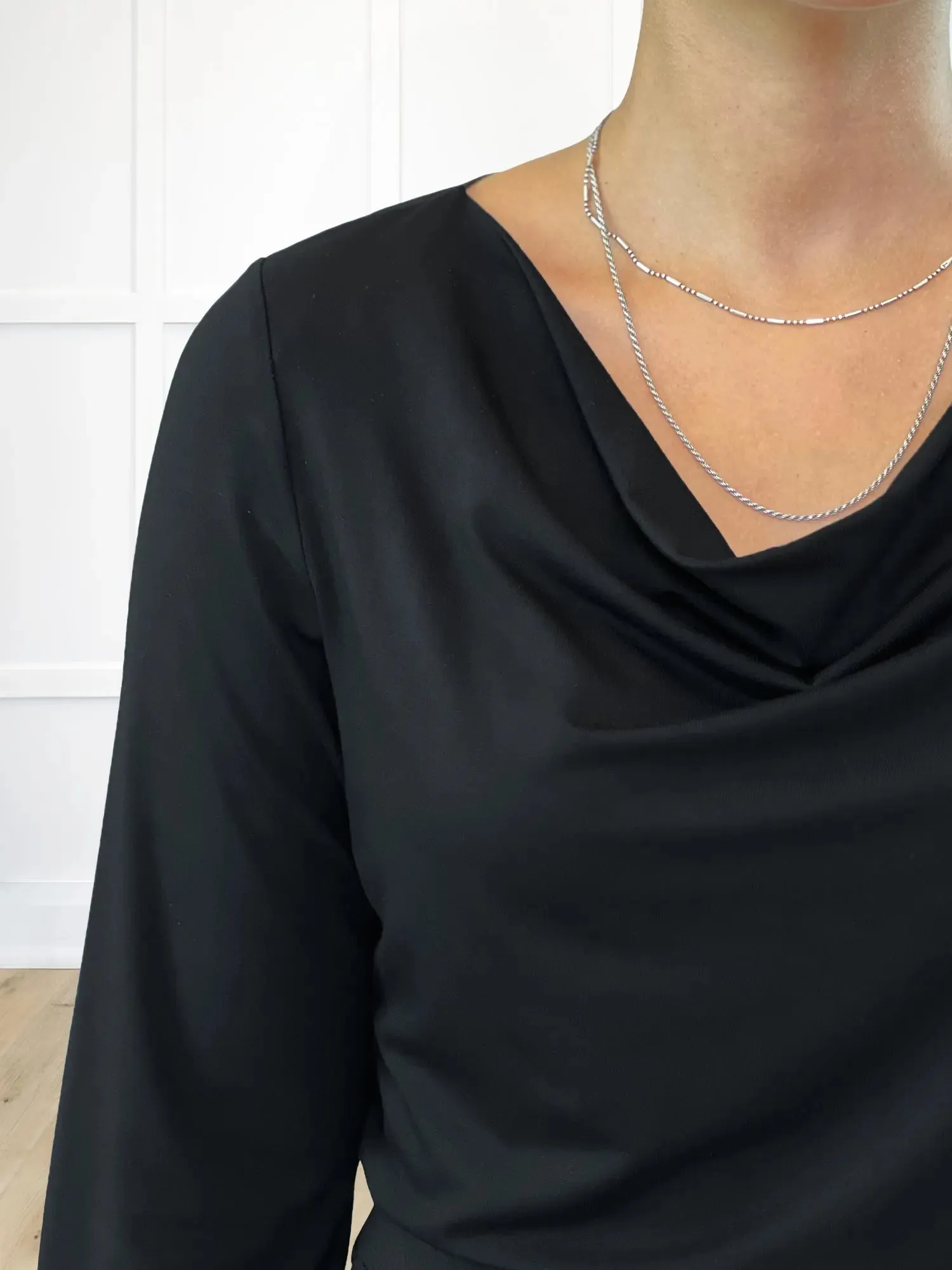 Devina draped cowl neck top - FINAL SALE sold by Miik product image thumbnail 3