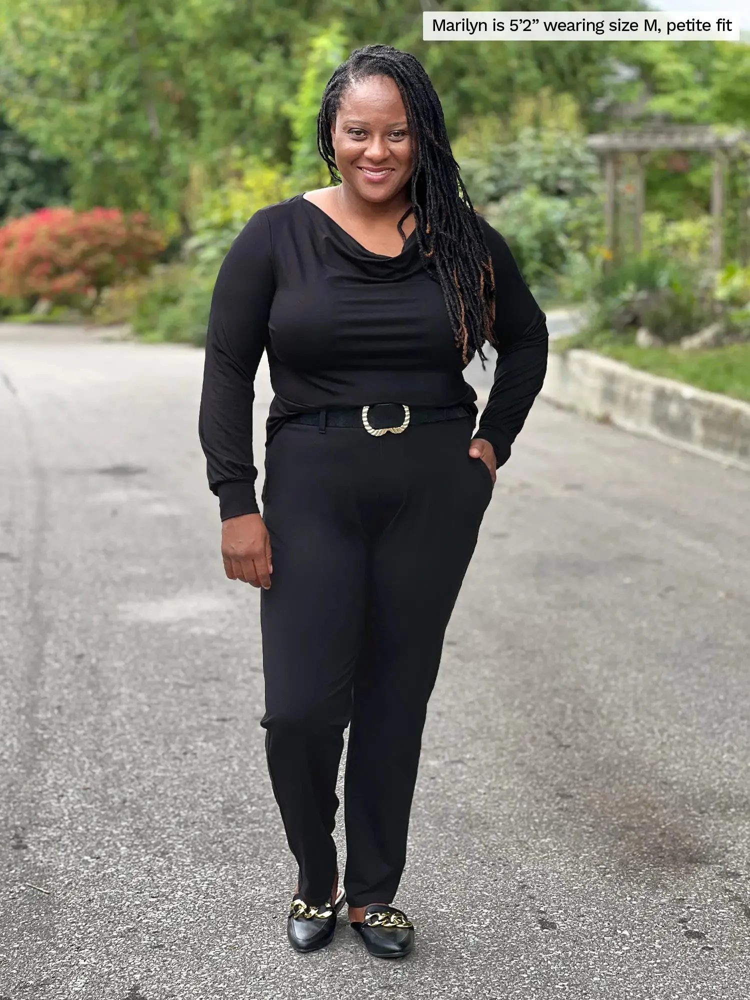 Devina draped cowl neck top - FINAL SALE sold by Miik product image thumbnail 4