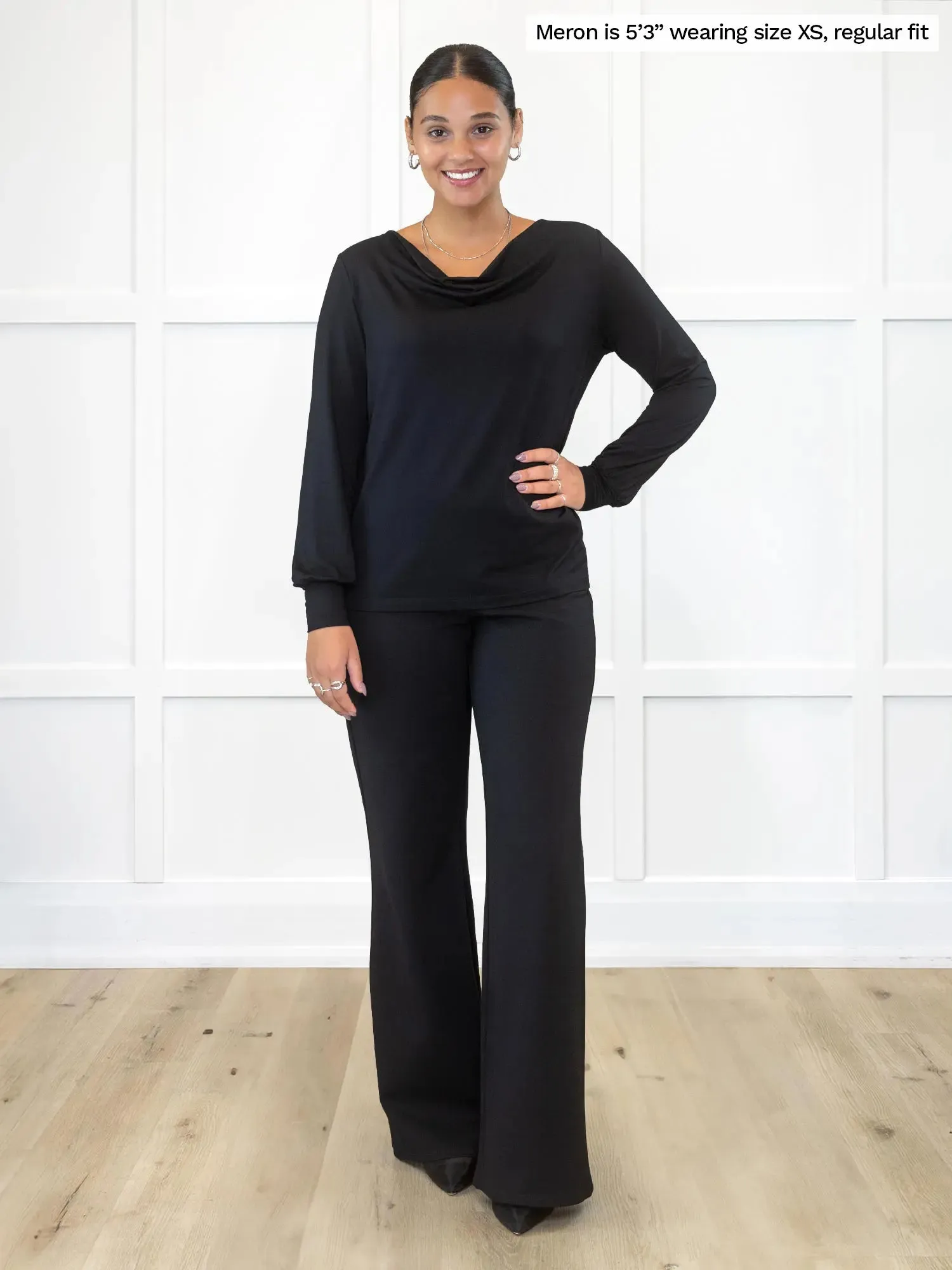 Devina draped cowl neck top - FINAL SALE sold by Miik product image thumbnail 2