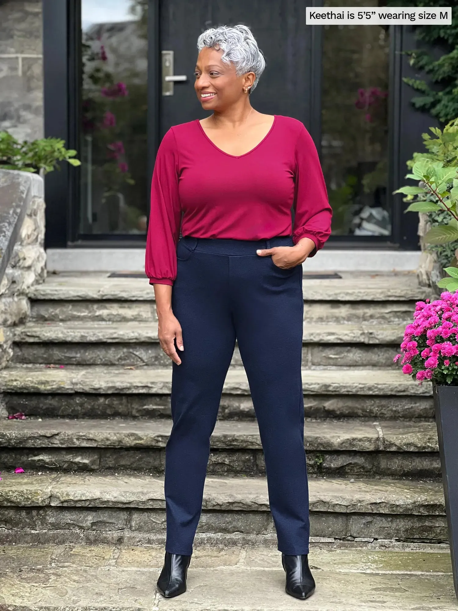 Jayna v-neck 3/4 sleeve top - FINAL SALE sold by Miik product image thumbnail 3