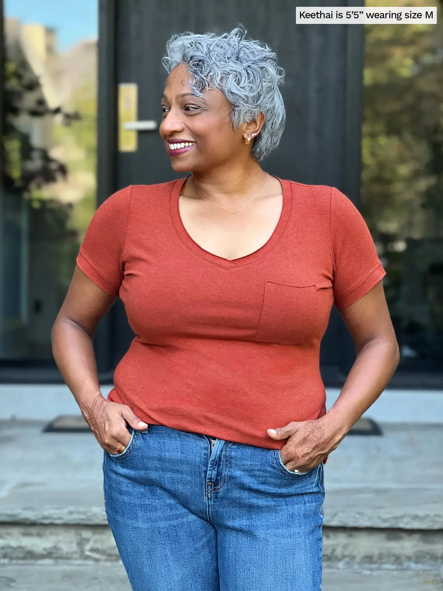 Lex v-neck pocket tee sold by Miik product image thumbnail 4