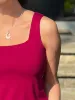 Eline reversible neckline shelf bra tank sold by Miik