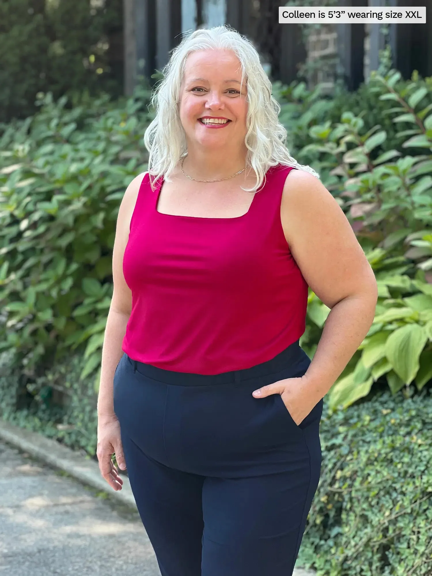 Eline reversible neckline shelf bra tank sold by Miik product image thumbnail 2