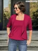 Eline reversible neckline shelf bra tank sold by Miik