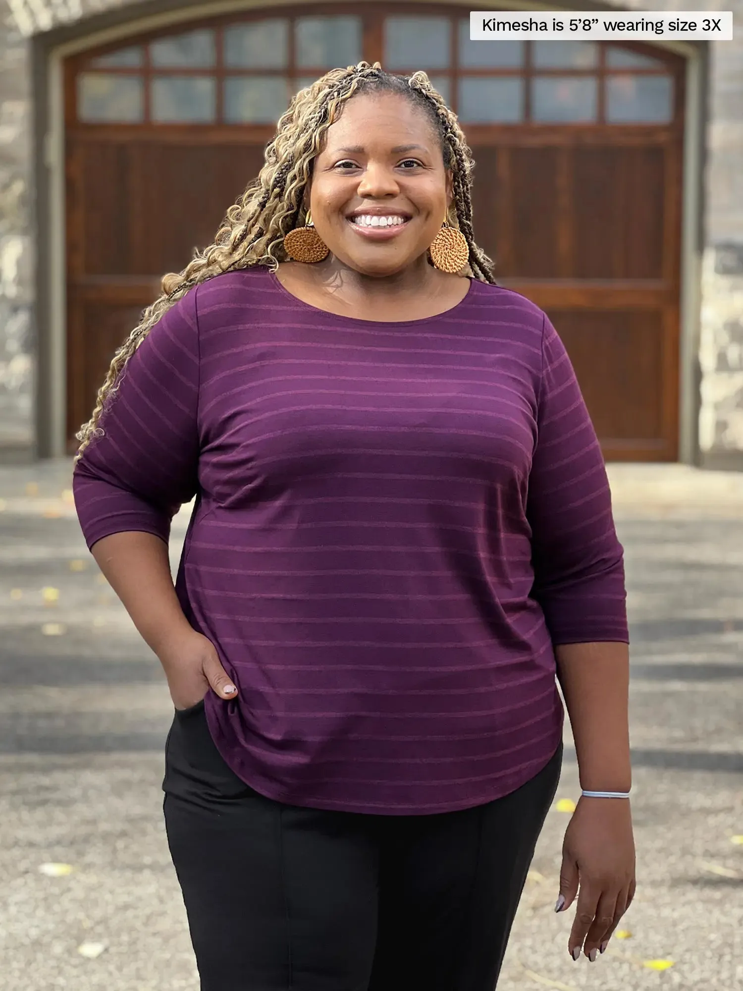 Mahala boatneck 3/4 sleeve top - FINAL SALE sold by Miik product image thumbnail 5