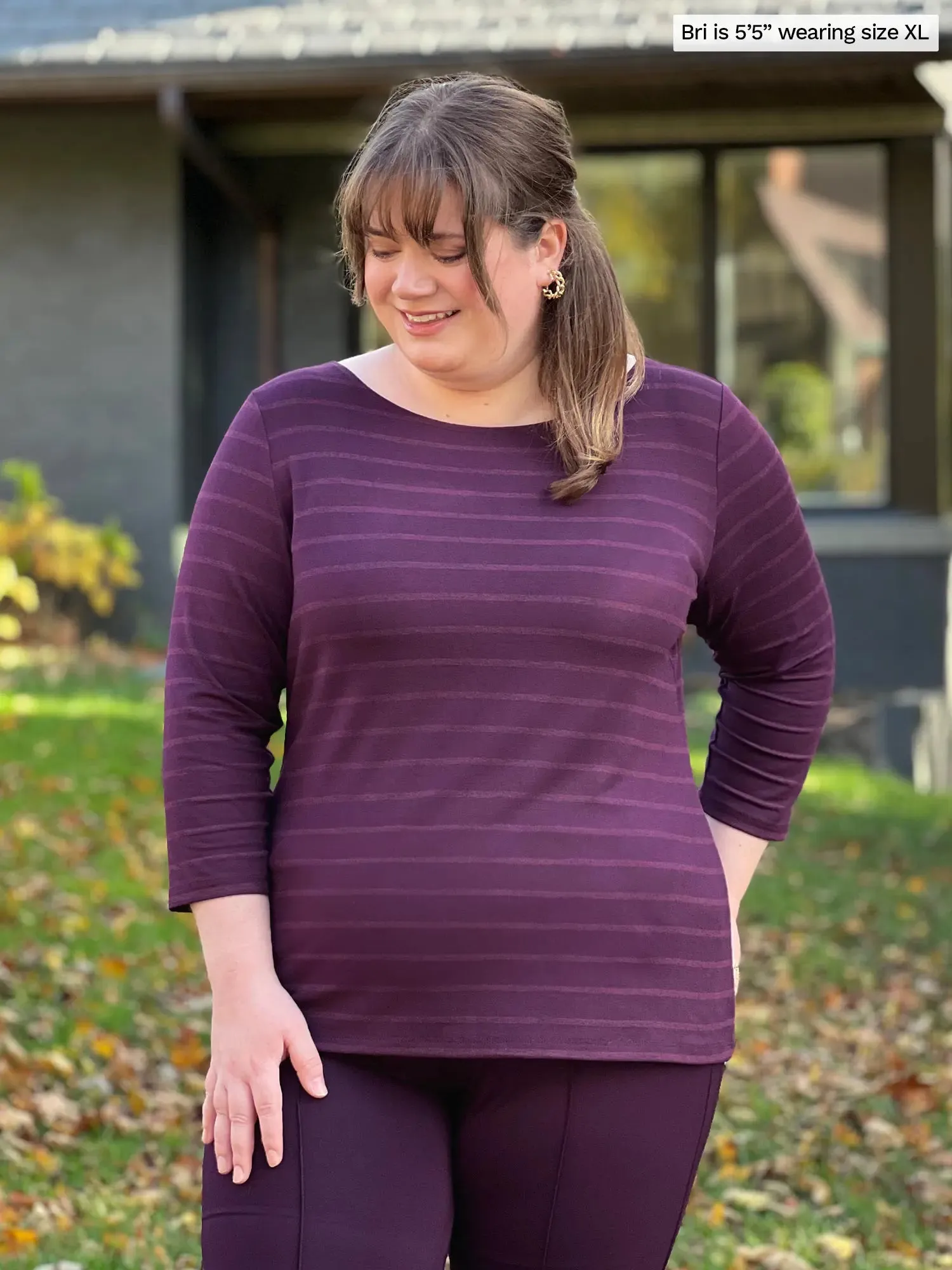 Mahala boatneck 3/4 sleeve top - FINAL SALE sold by Miik product image thumbnail 3