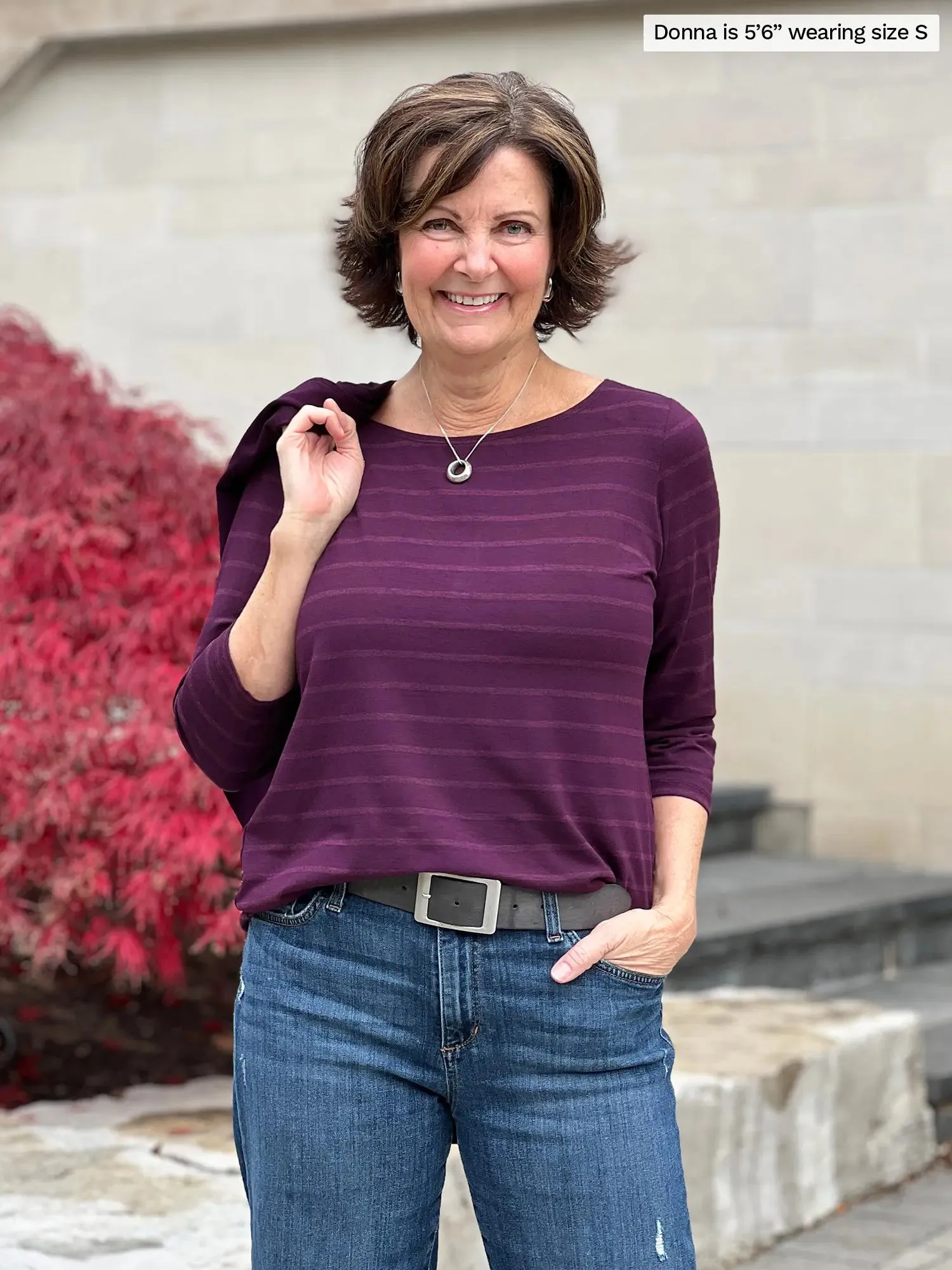 Mahala boatneck 3/4 sleeve top - FINAL SALE sold by Miik product image thumbnail 2