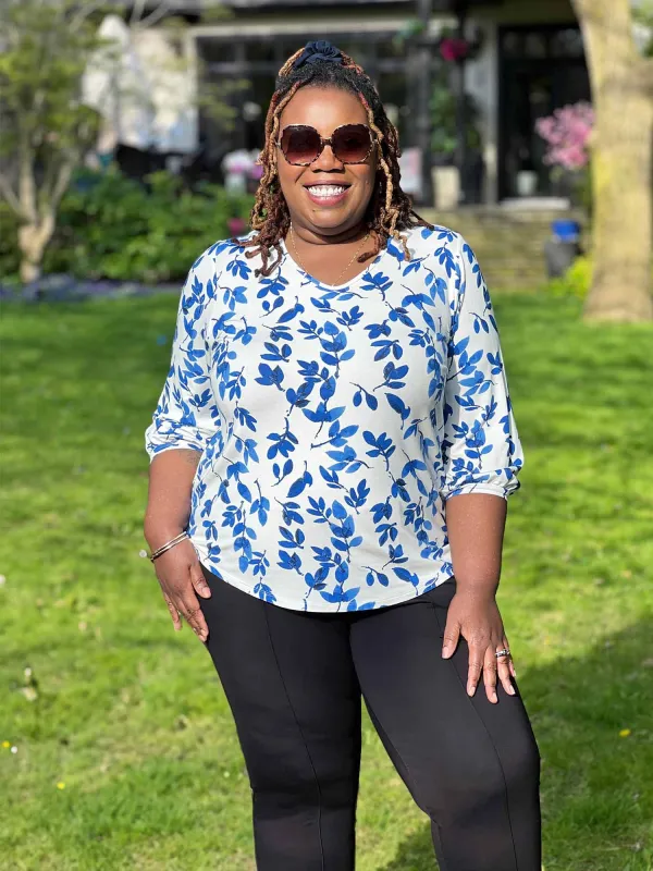 Kimesha v-neck puff sleeve blouse sold by Miik