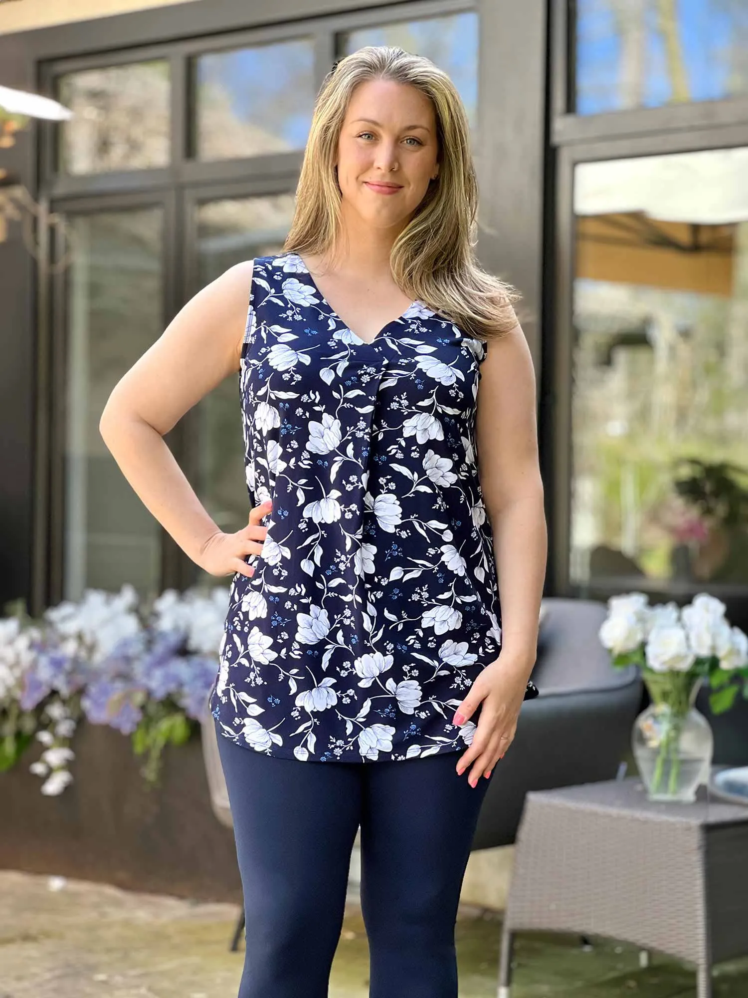 Marta v-neck inverted pleat tunic - FINAL SALE sold by Miik