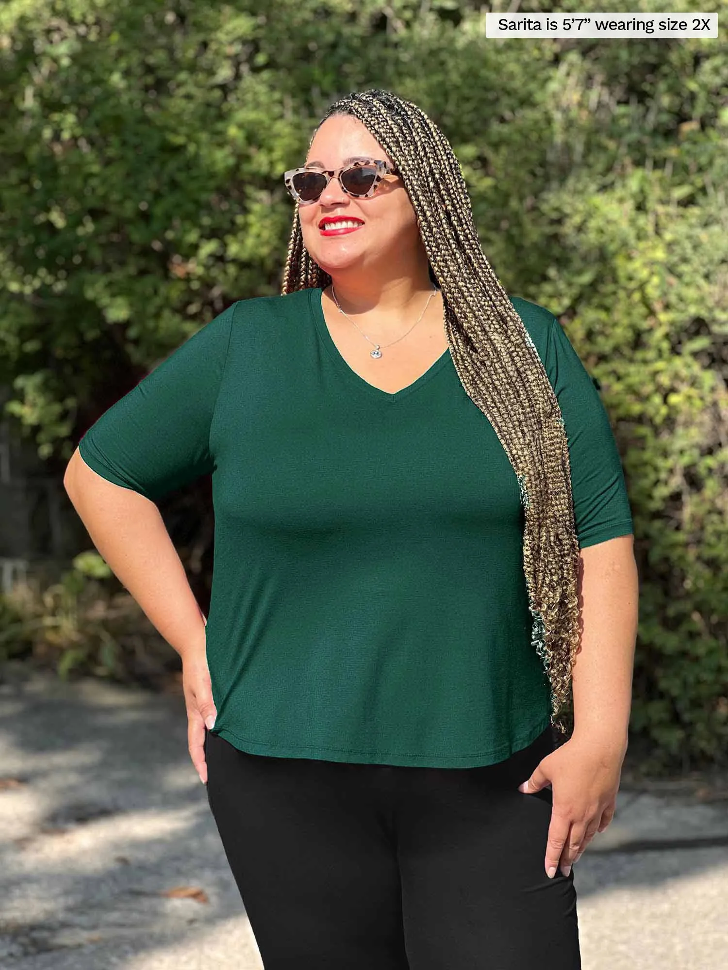 Gracelyn v-neck classic tee - FINAL SALE sold by Miik product image thumbnail 2