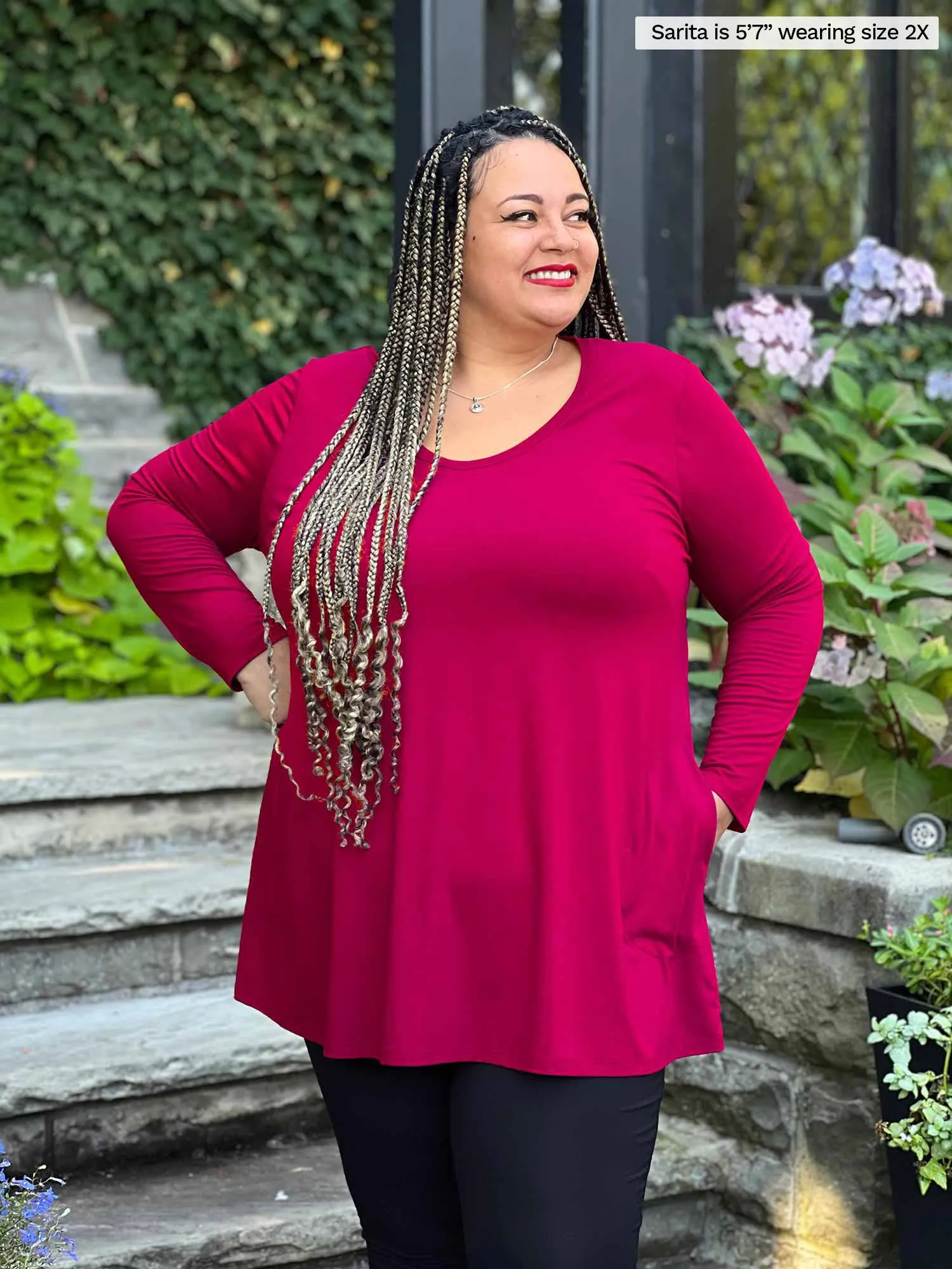 Zuri long sleeve pocket tunic - FINAL SALE sold by Miik product image thumbnail 5