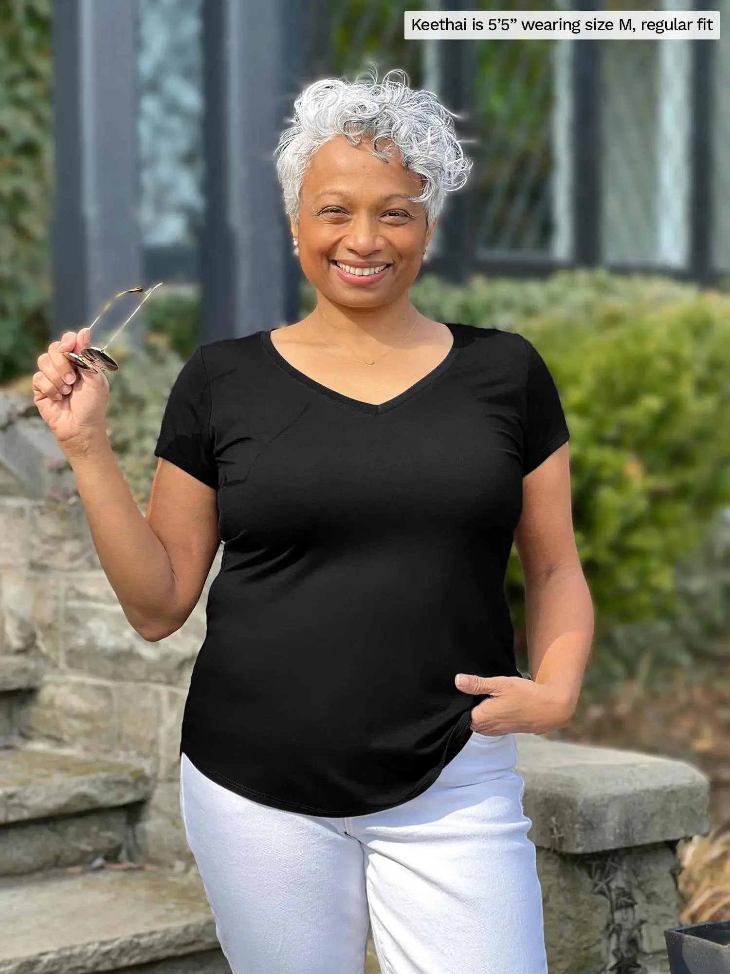 Sutton v-neck classic tee sold by Miik product image thumbnail 5