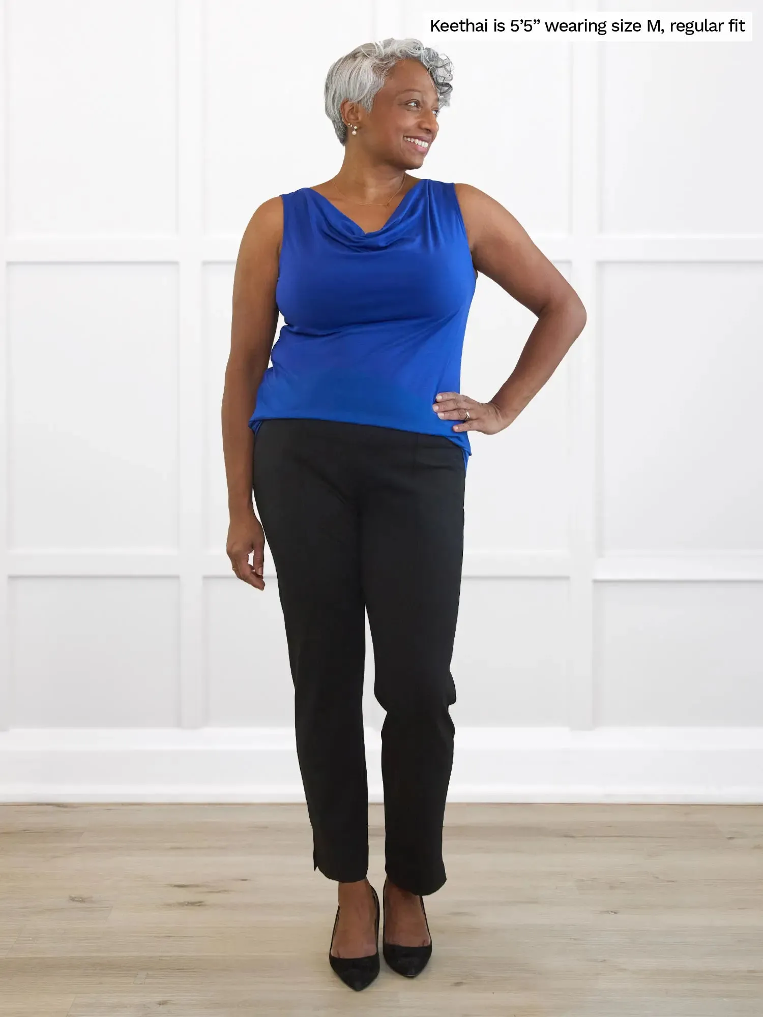 Christal pull-on pintuck ankle pant sold by Miik product image thumbnail 2