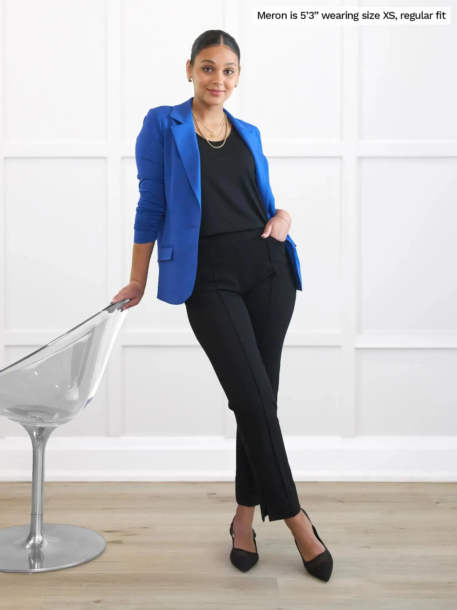 Christal pull-on pintuck ankle pant sold by Miik product image thumbnail 4