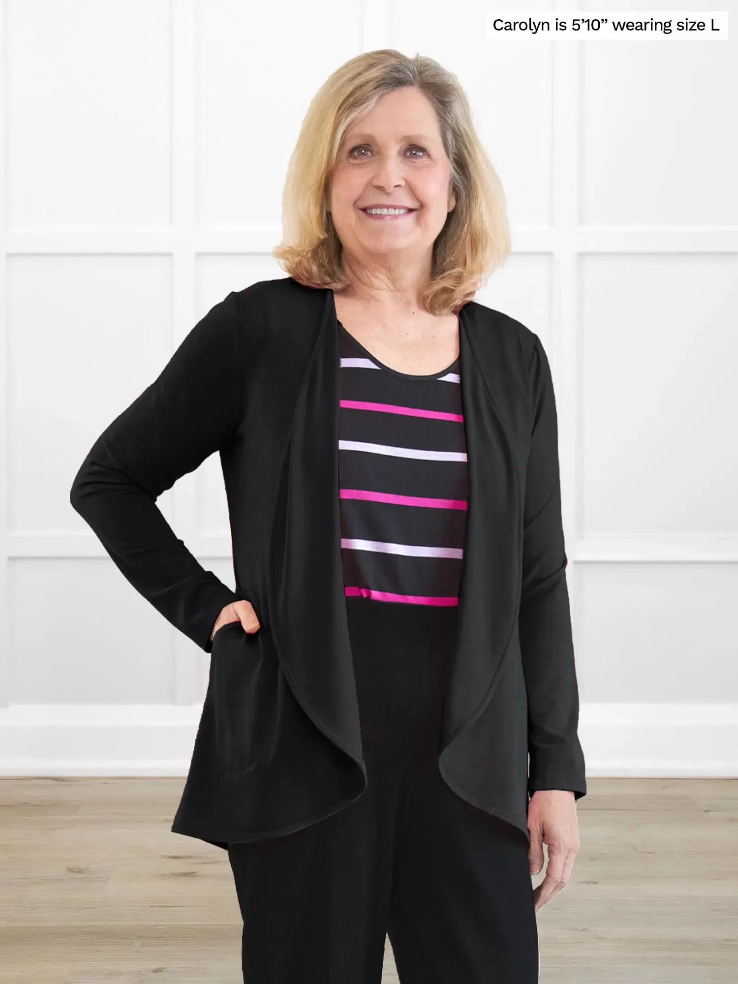 Lilah waterfall cardigan with pockets sold by Miik product image thumbnail 5