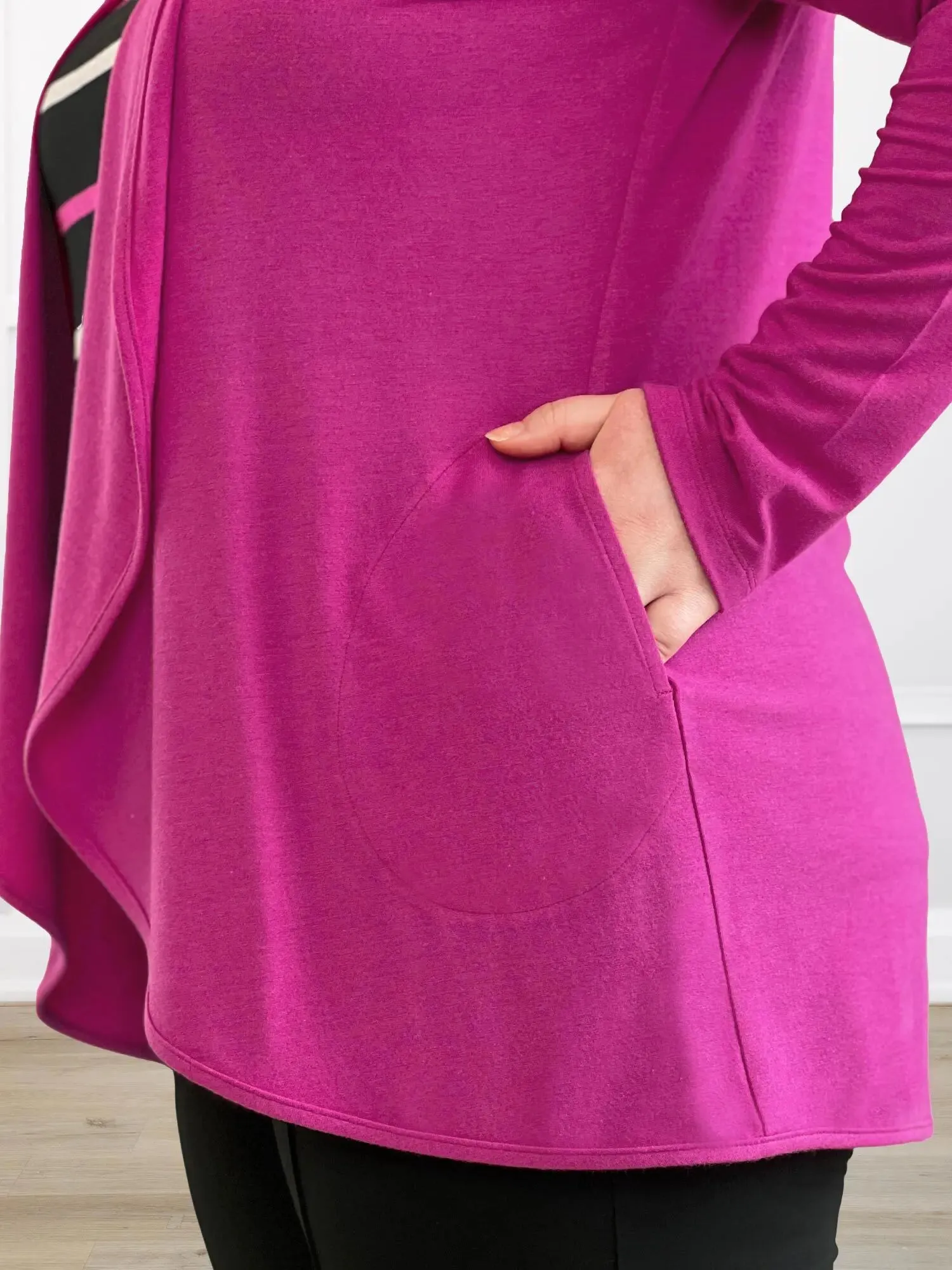 Lilah waterfall cardigan with pockets sold by Miik product image thumbnail 4