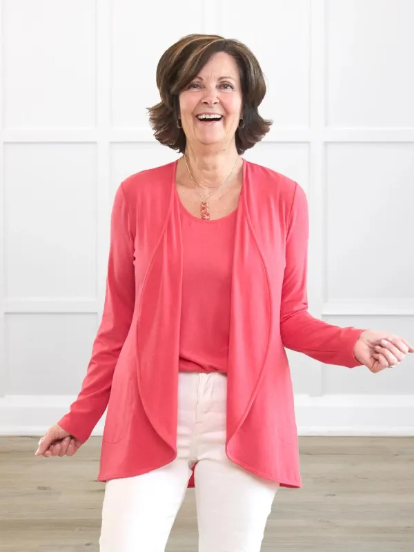 Lilah waterfall cardigan with pockets made by Miik