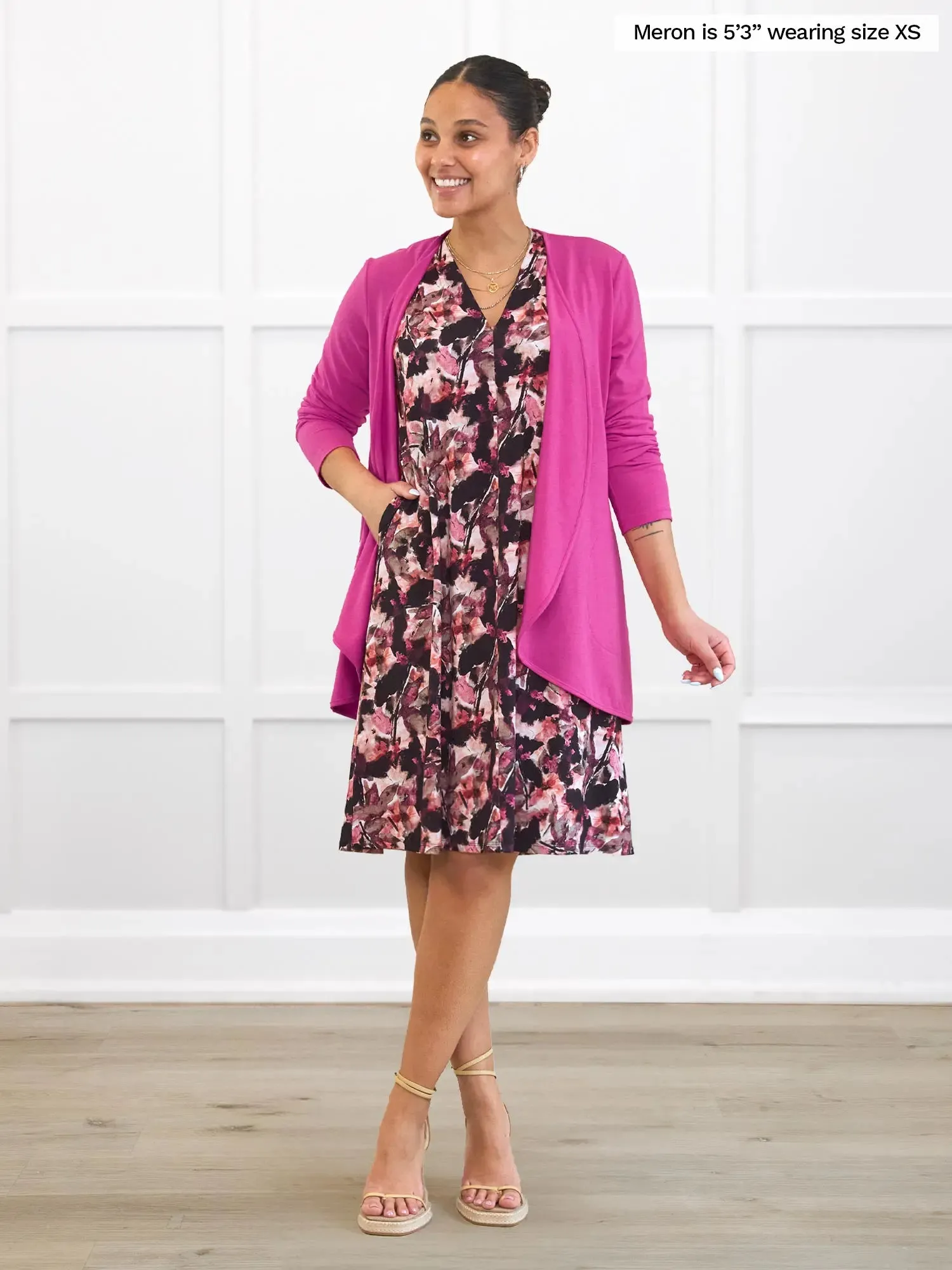 Lilah waterfall cardigan with pockets sold by Miik product image thumbnail 3