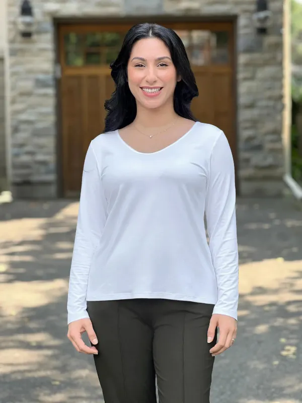 [50% OFF] Shannon reversible neckline long sleeve tee [SLIGHTLY FLAWED] FINAL SALE sold by Miik