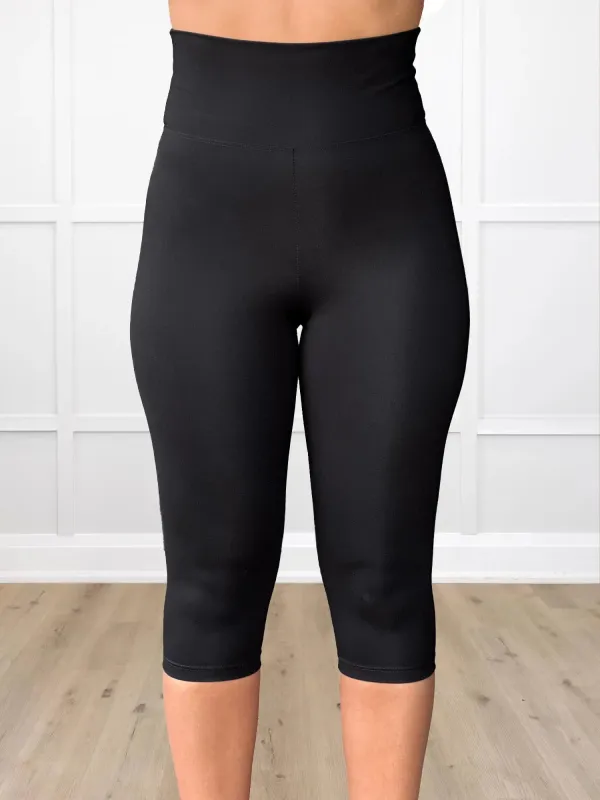 Kaede high waisted knee-length legging sold by Miik